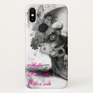 Case-Mate iPhone Case Bonjour de l'autre côté du crâne de papillon flora