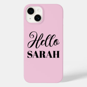Coque Pour iPhone 14 Bonjour et votre nom