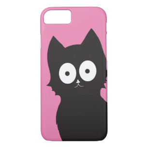 Case-Mate iPhone Case Bonjour ! Kitty noir sur fond rose