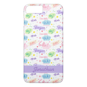Case-Mate iPhone Case Bonjour moderne dans différentes langues Typograph