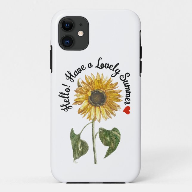 Coques Case-Mate iPhone Bonjour ! Profitez d'un été agréable - tournesol V (Dos)