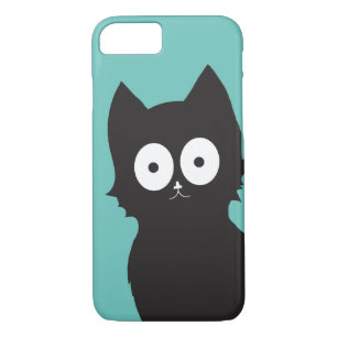 Case-Mate iPhone Case Bonjour ! Turquoise noir Kitty Silhouette