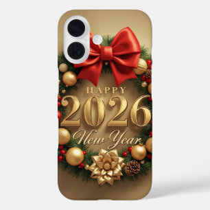 Coques iPhone 16 bonne année 2026 couronne élégante 