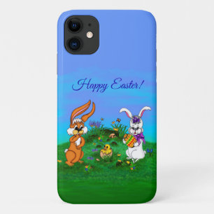 Case-Mate iPhone Case Bonne Pâques ! Lapin avec lapin et poussin