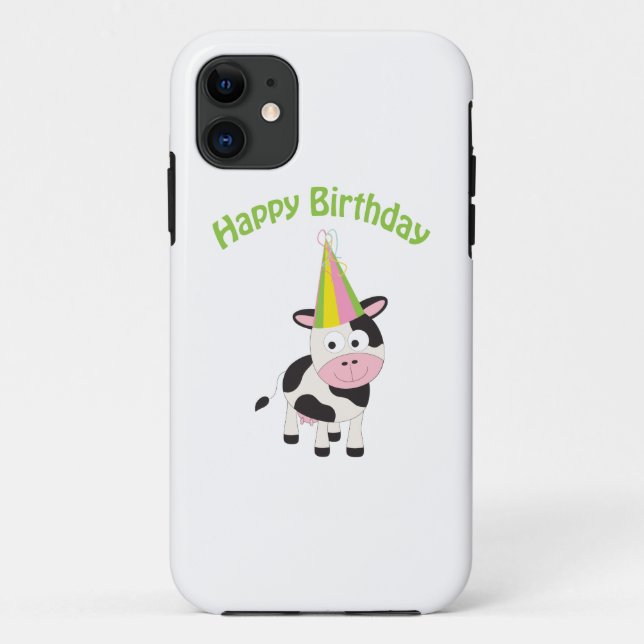 Coques Case-Mate iPhone Bonne vache d'anniversaire (Dos)