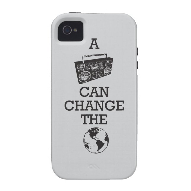 Coques Case-Mate iPhone Boombox peut changer le monde (Dos)