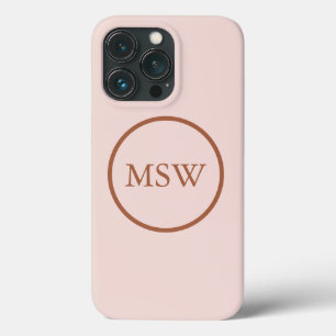 Case-Mate iPhone Case Bordure circulaire monogramme blanche