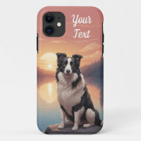 Bordure Collie par lac
