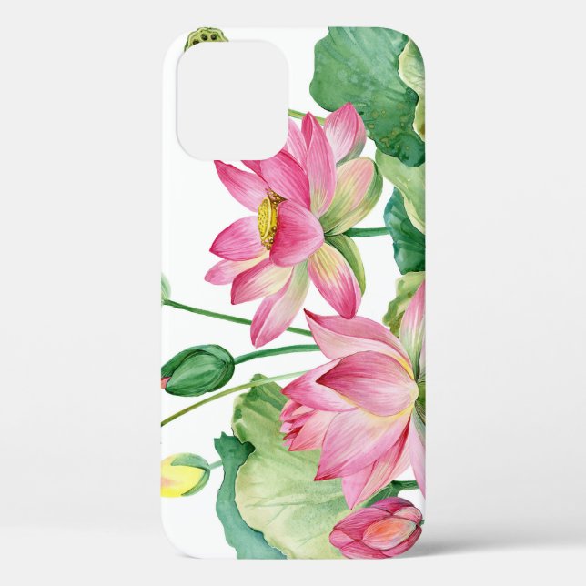 Coques Case-Mate iPhone Bordure d'eau rose Lotus (Verso)