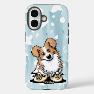 Coques iPhone 16 Bordure or KiniArt Collie