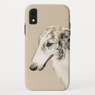 Case-Mate iPhone Case Borzoi (Brindle d'argent) Peinture originale de ch