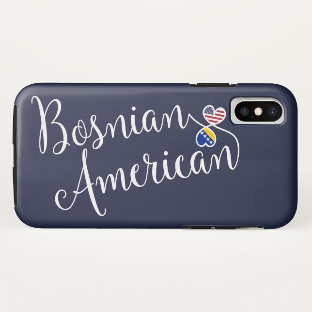 Coques Case-Mate iPhone Bosniaque Américain Entwin Hearts Cellulaire Cas (Dos (Horizontal))