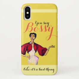 Case-Mate iPhone Case Bossy Gal Retro Jaune