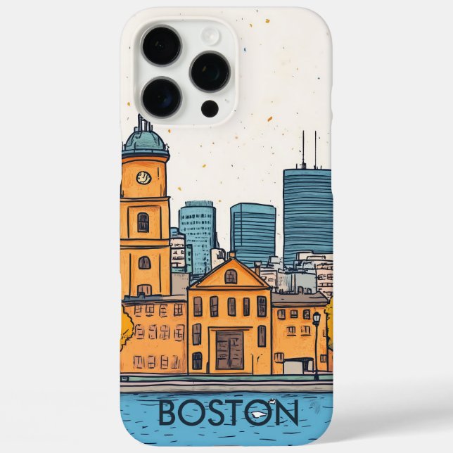 Coques Case-Mate iPhone Boston MA USA Travel (Verso)