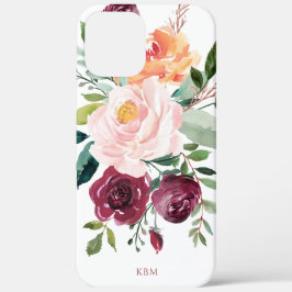 Case-Mate iPhone Case Botanique d'aquarelle rustique avec votre monogram