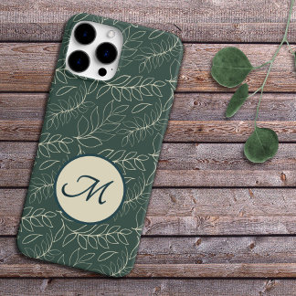Coque Pour iPhone 15 Botanique monogramme