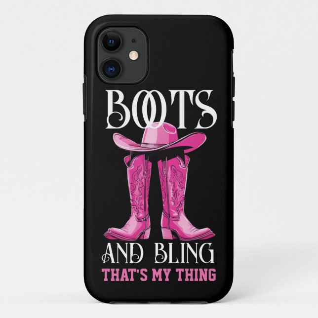 Coques Case-Mate iPhone Bottes roses et bling c'est mon truc (Dos)