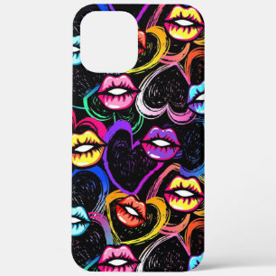 Case-Mate iPhone Case bouche et coeur colorés