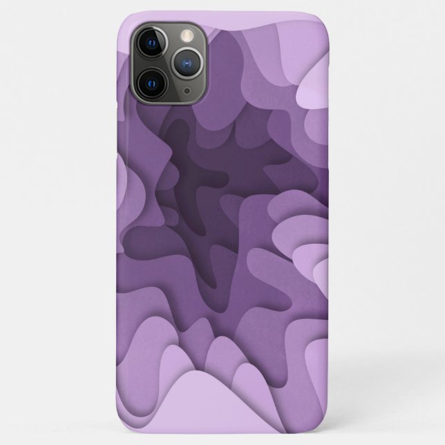 Coques Case-Mate iPhone Boucles et ondulations modernes Lavender Ombre (Dos)