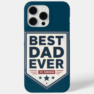 Coque iPhone 15 Pro Max Bouclier Emblématique « Meilleur Papa de Tous les