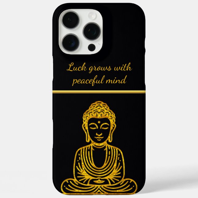 Coques Case-Mate iPhone Bouddha d'or en position pacifique (Verso)