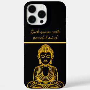Coques iPhone 16 Pro Max Bouddha d'or en position pacifique
