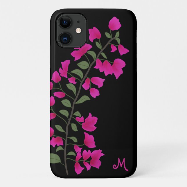 Coques Case-Mate iPhone Bougainvilliers rose Fuchsia (Dos)