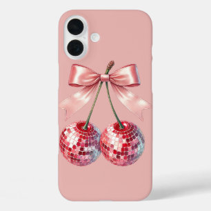 Coques iPhone 16 Plus Boule de disco rose