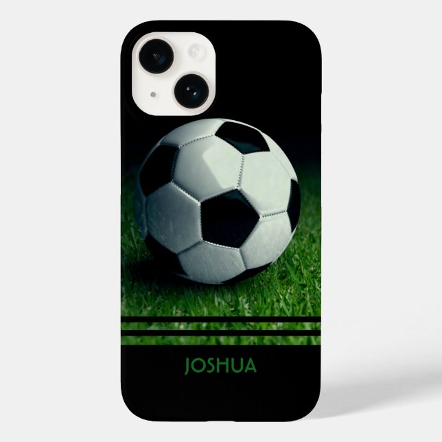 Coques Case-Mate iPhone Boule de football Nom personnalisé Football (Verso)