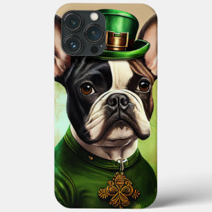 Case-Mate iPhone Case Bouledogue français en tenue de la Saint-Patrick