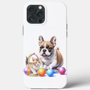 Case-Mate iPhone Case Bouledogue français French Bulldog avec chat