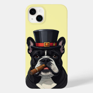 Coque Pour iPhone 14 Plus Bouledogue français French Bulldog cigare