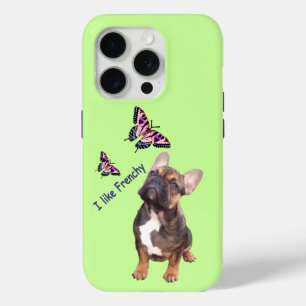 Coque iPhone 15 Pro Bouledogue français papillon bouledogue