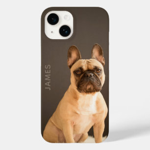 Coque Pour iPhone 14 Bouledogue français Personnalisé Nom Chien