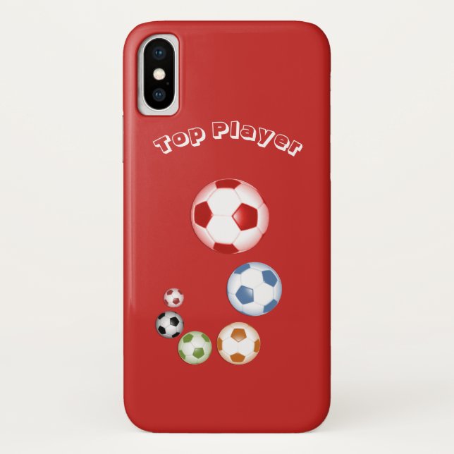 Coques Case-Mate iPhone Boules de football du joueur supérieur (Dos)