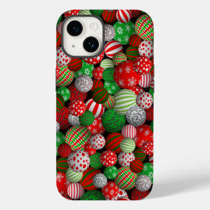 Coque Pour iPhone 14 Boules de Noël 3D