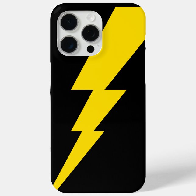 Coques Case-Mate iPhone Boulon de foudre jaune (Verso)
