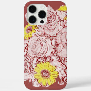 Coques iPhone 16 Pro Max Bouquet aux bords en terre cuite