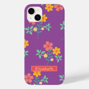 Coque Pour iPhone 14 Plus Bouquet Daisy rétro en violet