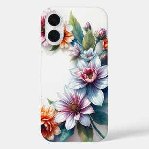 Coques iPhone 16 Bouquet de fleurs Elégante aquarelle