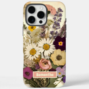Coques iPhone 16 Pro Max Bouquet de fleurs pressées élégant vintage