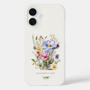 Coques iPhone 16 Bouquet de jardin anglais personnalisé