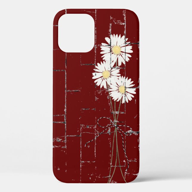 Coques Case-Mate iPhone bouquet de marguerite sur brique rouge (Verso)