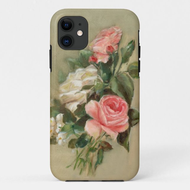 Coques Case-Mate iPhone Bouquet de rose rose et blanc (Dos)