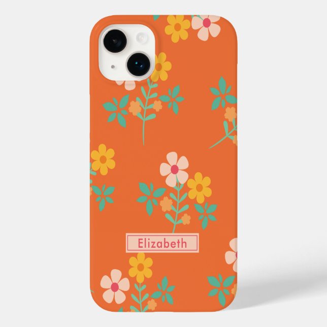 Coques Case-Mate iPhone Bouquet Retro Orange Daisy (Verso)