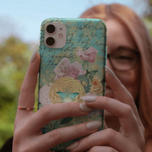 Case-Mate iPhone Case Bouquet vintage floral et papillon