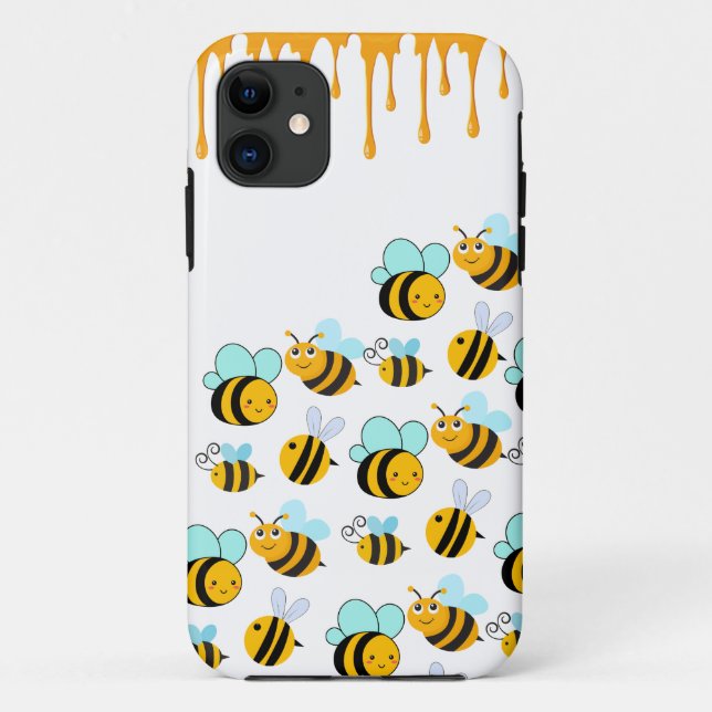 Coques Case-Mate iPhone Bourdons et Miel Blanc (Dos)