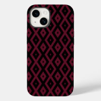 Bourgogne et motif diamant noir