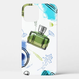Case-Mate iPhone Case Bouteille de parfum motif sans soudure et texte aq