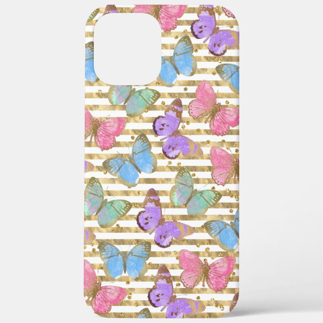 Coques Case-Mate iPhone Bouteilles d'aquarelle Parties scintillant or (Verso)